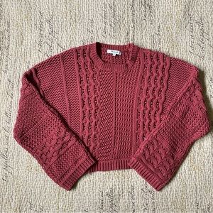 Madewell Crochet-Knit Crop Sweater